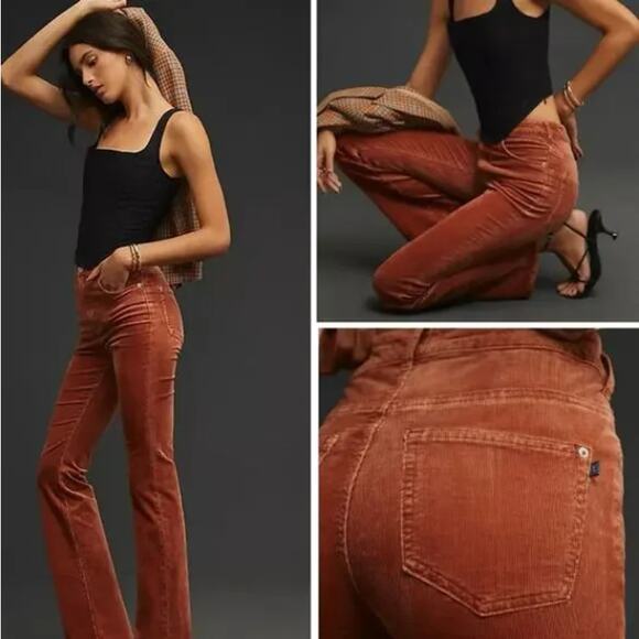 NEW! Anthropologie Pilcro 'The Icon' Corduroy Jeans in RUST (27) - Picture 1 of 4